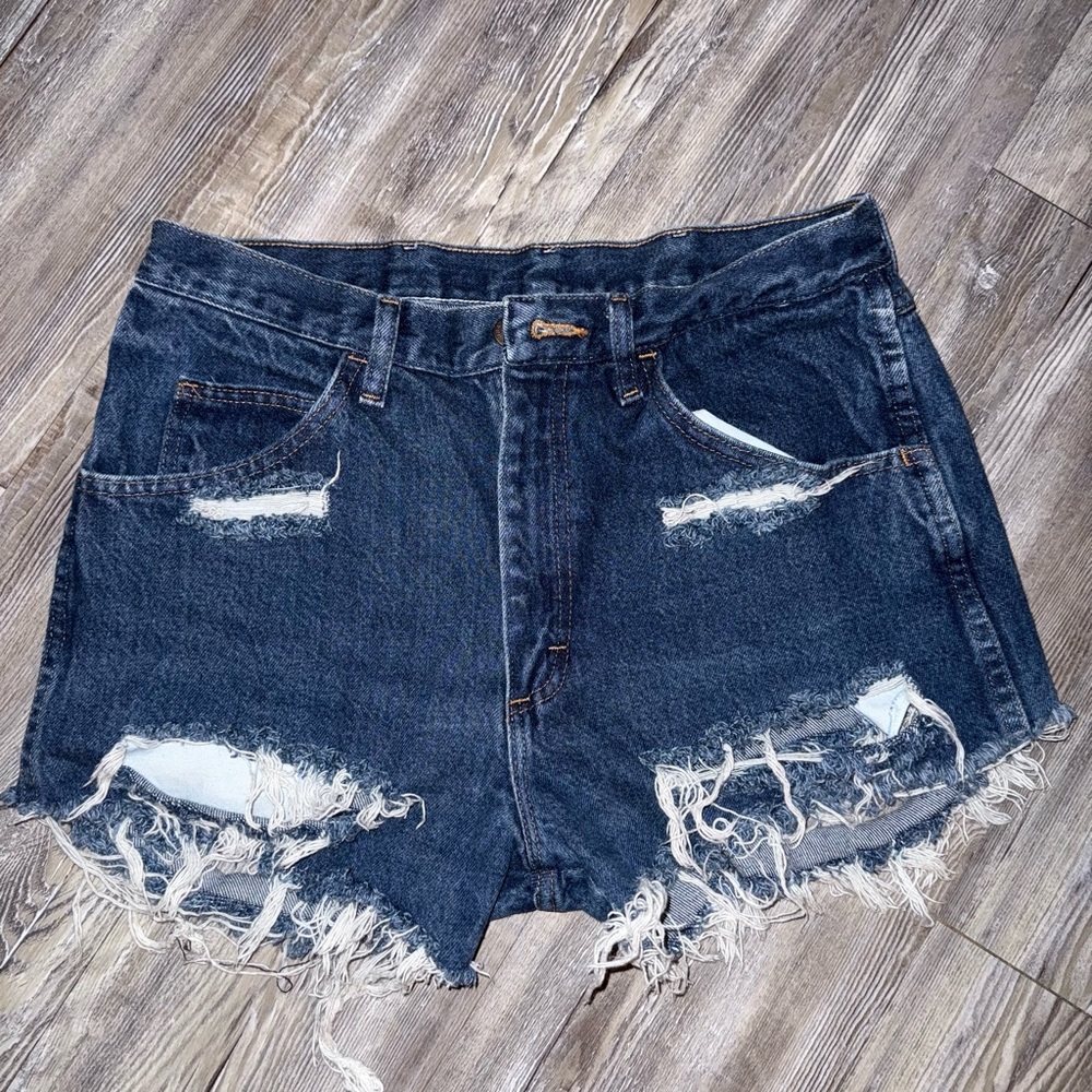 Distressed Denim Shorts